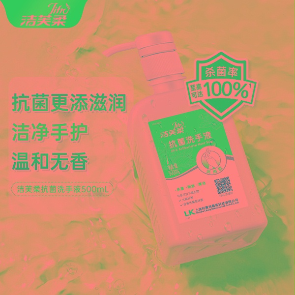 【洁芙柔】抗菌洗手液500ml/瓶—仟龙医疗